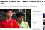 期待!每体:14岁中国球员李昊炎下赛季将加盟巴萨U15